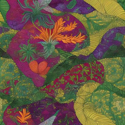 GAN EDEN III - a Digital Graphics and Cartoon Artowrk by Beatriz Finkielsztejn